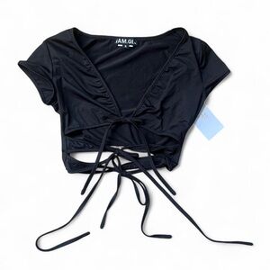 I.AM.GIA Tie-Front Crop Top